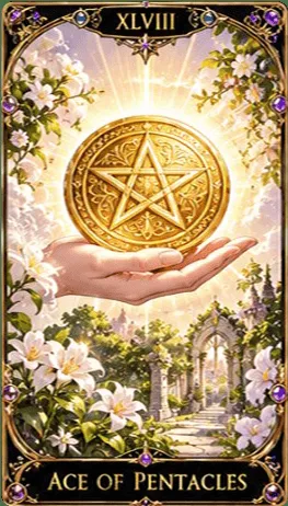 เอซเหรียญ (Ace of Pentacles)