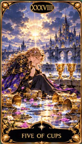 ห้าถ้วย (Five of Cups)