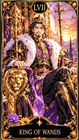 ราชาไม้เท้า (King of Wands)