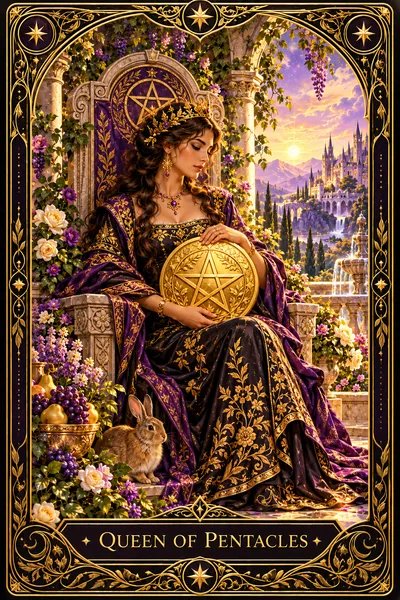 ราชินีเหรียญ (Queen of Pentacles)