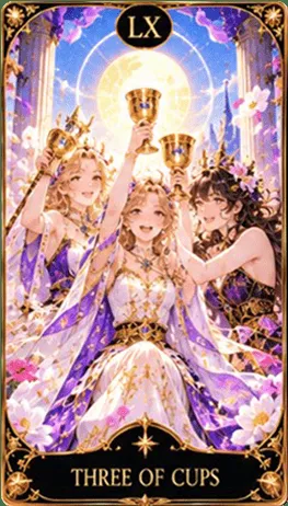 สามถ้วย (Three of Cups)