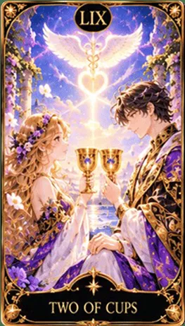สองถ้วย (Two of Cups)